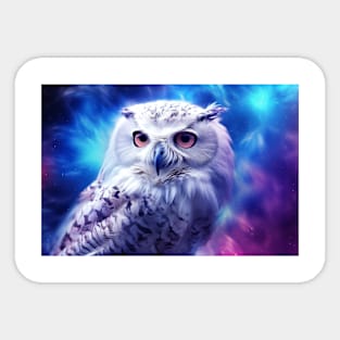 Owl Animal Bird Majestic Wilderness Surrealist Sticker